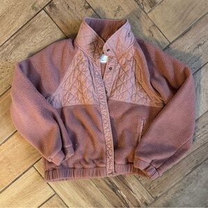 Abercrombie Pink Quilted Fleece Jacket